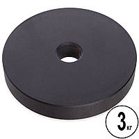 Диск 3 кг для гантели (сталь окрашенная, черный) - 26 мм