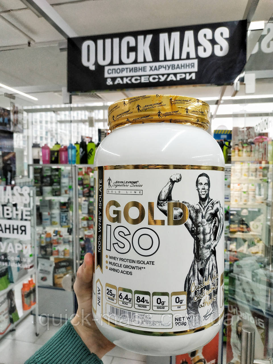 Протеїн ізолят без цукру Kevin Levrone Gold ISO 908g