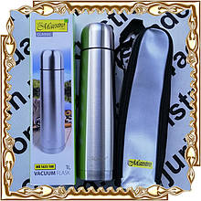 Термос Maestro Classic Vacuum Flask з чохлом 1000 мл. № MR 1633-100