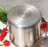 Каструля з неіржавкої сталі 15 літрів Edenberg EB-3772 Посуд для індукційної плити, фото 3