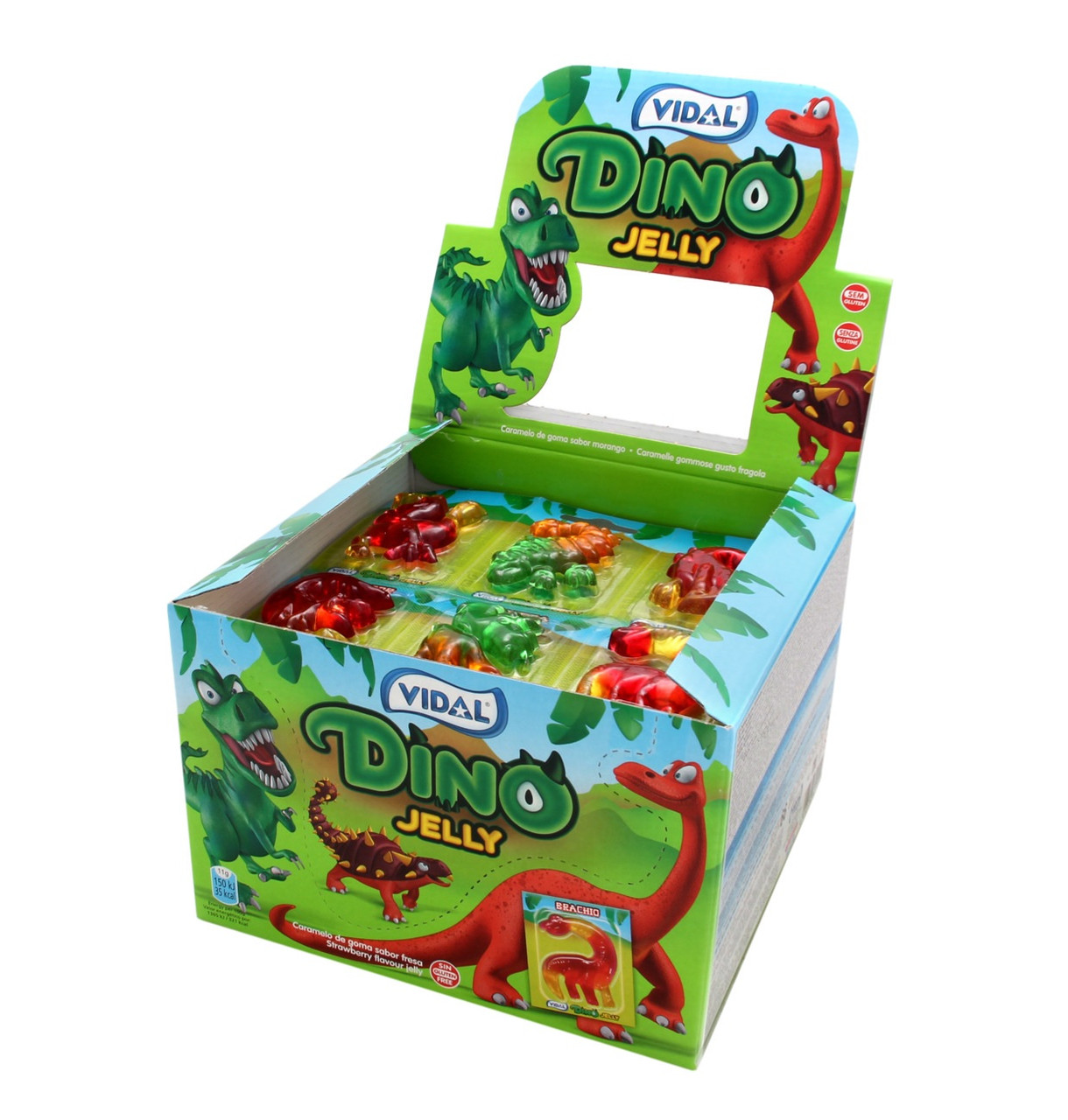 Желейні цукерки Динозаври Dino Jelly Vidal 66 г Іспанія (11 шт./1уп), фото 1