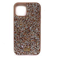 Чохол Bling World для iPhone 12 зі стразами rose gold