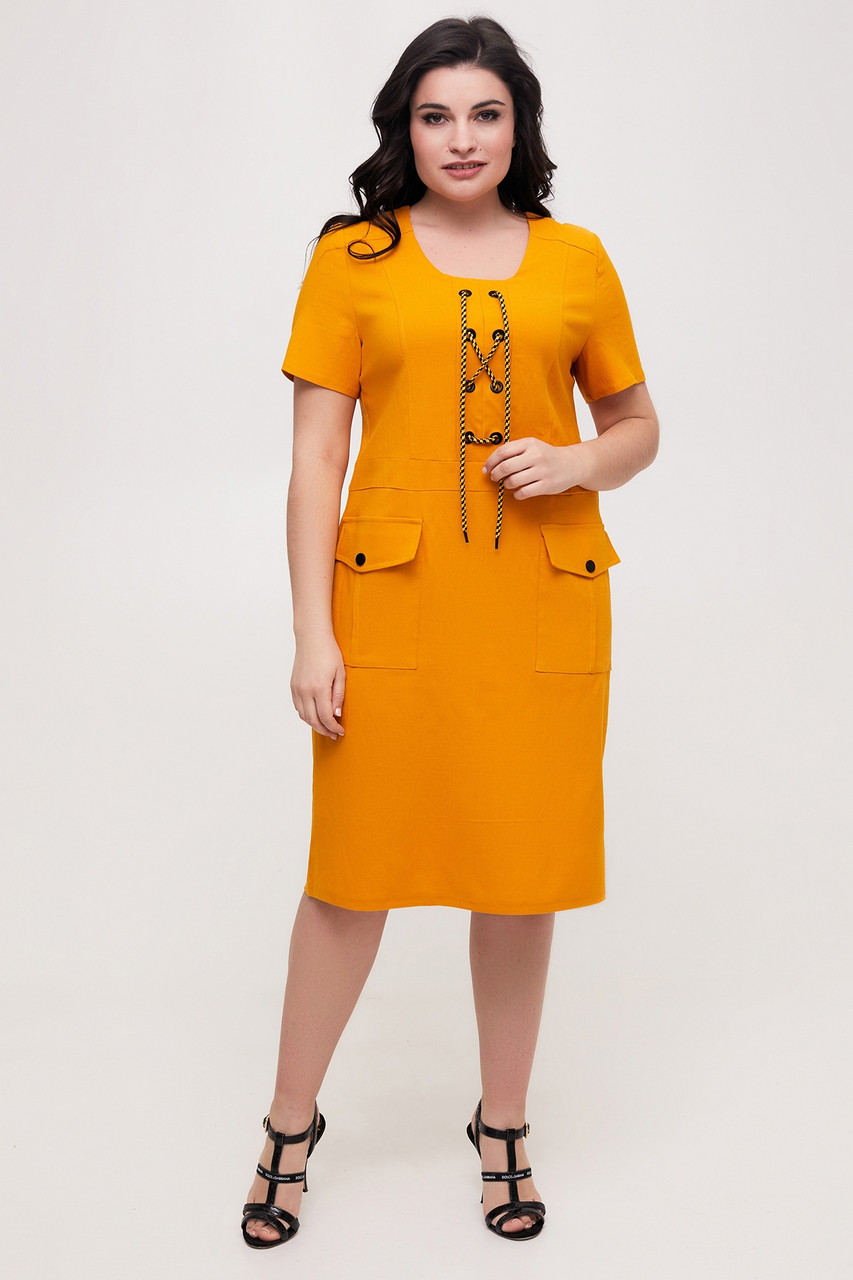 Плаття Аркадія гірчиця 60 (100557), фото 1