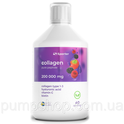 Колагенові пептиди рідкі Sporter Collagen peptide 200,000 500 мл, фото 1