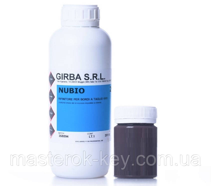 Фарба для запаювання зрізу шкіри GIRBA NUBIO колір Коричневий мат 100мл
