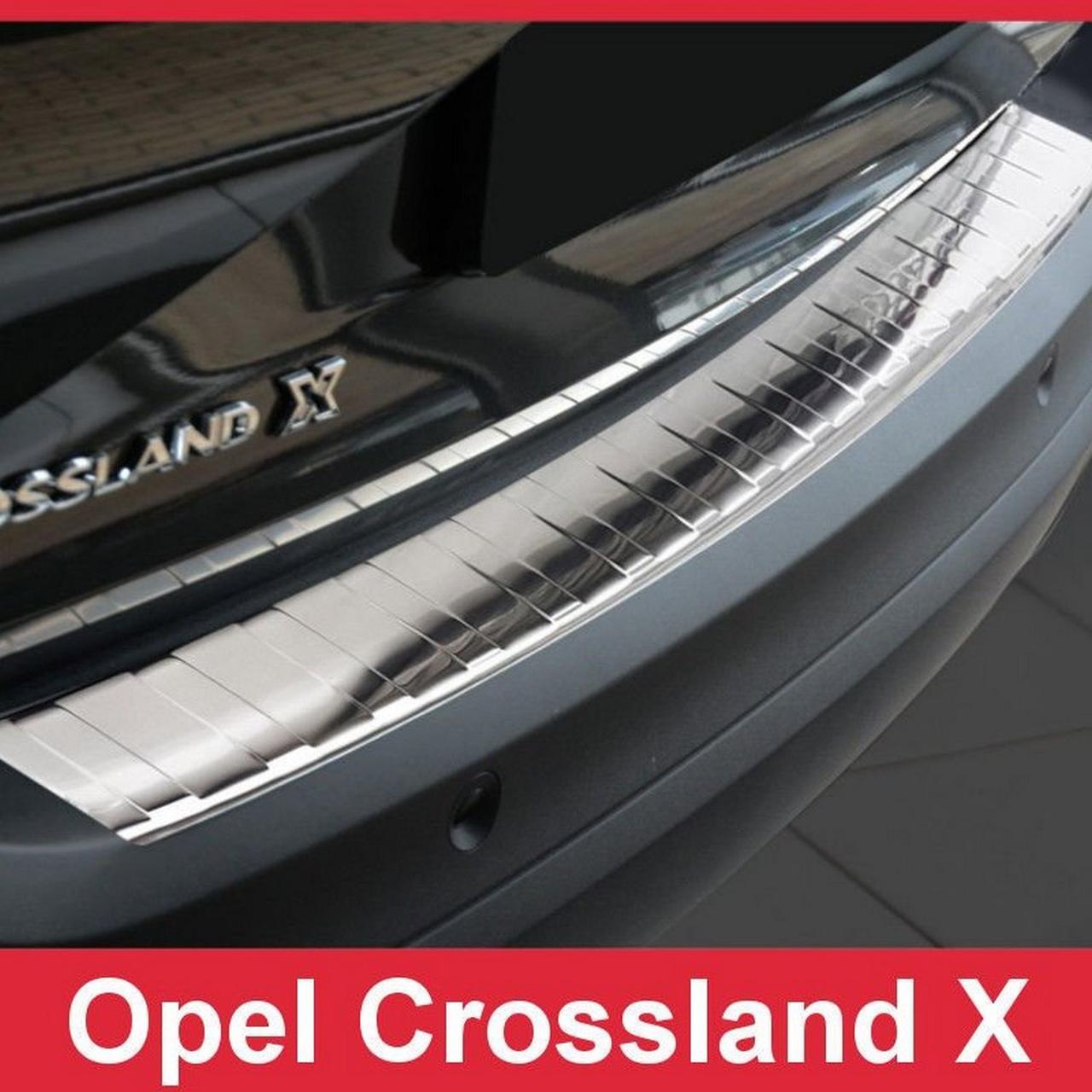 Захисна накладка на задній бампер для Opel Crossland X 2017+ /нерж.сталь/