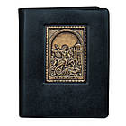 Блокнот шкіряний Святий Георгій (чорний) А4+ недатований, змінний блок, фото 6