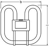 Лампа люмінесцентна компактна 16W 103V 1050lm 3500K GR8 136x13mm U-подібна [4050300816838] OSRAM CFL SQUARE, фото 3