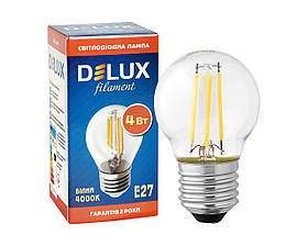 Світлодіодна лампа DELUX BL50Р 4 Вт 4000K 220В E27 filament