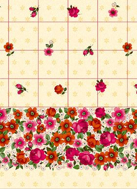 Клейонка турецька відрізна Люкс Квіткове поле