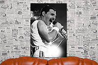 Фредди Меркьюри. Freddie Mercury. 55х80 см с лаковым покрытием. Картина на холсте.