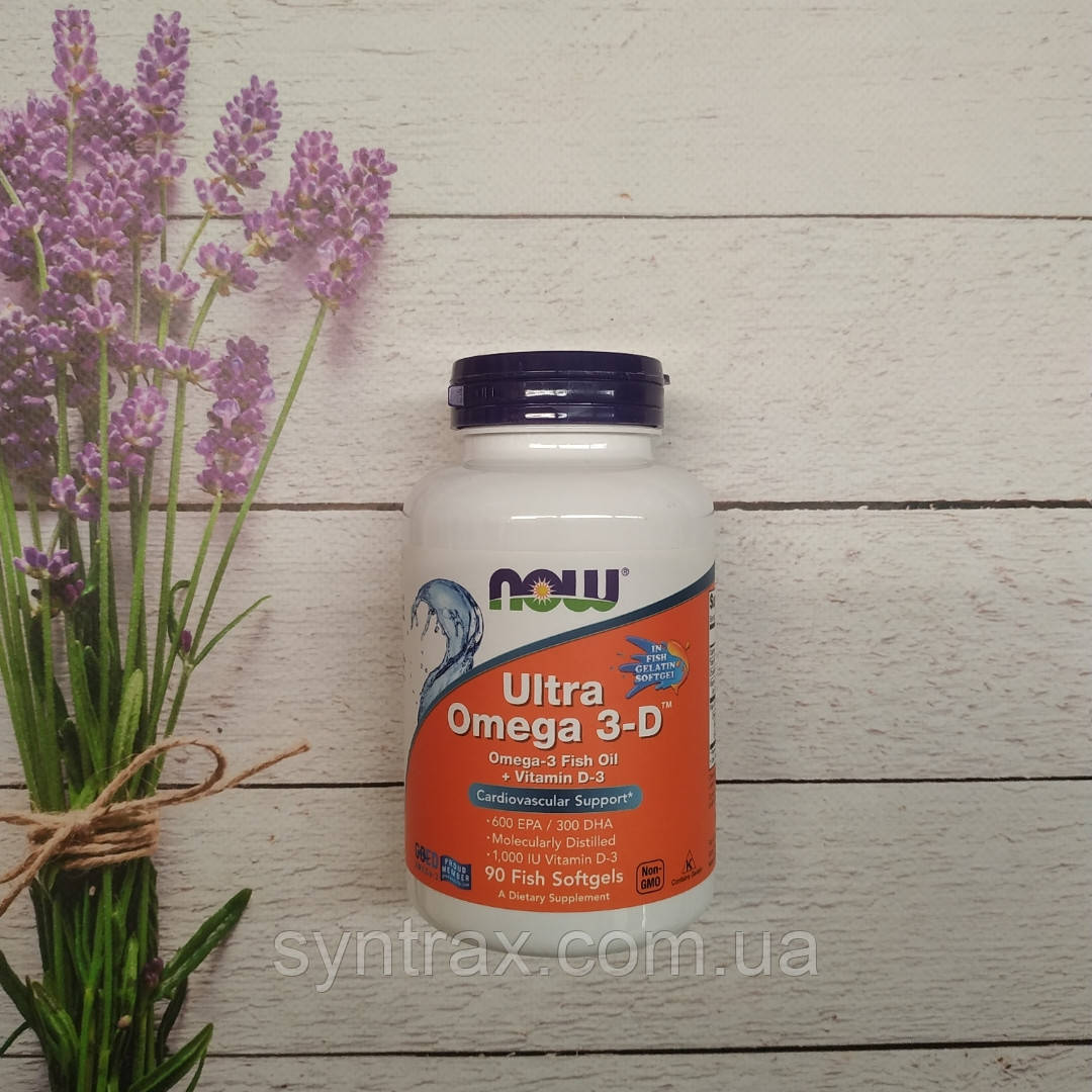 Now Foods Ultra Omega 3D 90 caps, омега 3 риб'ячий жир