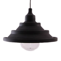 Светильник подвесной силиконовый универсальный гармошкой "Пирамидка" черный шнур 1,5м TM LUMANO