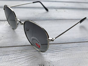 Підліткові окуляри polarized 3358-2 чорні в серебристій оправі, фото 3
