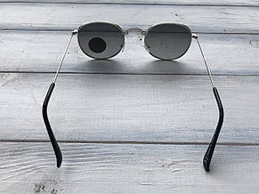 Підліткові окуляри polarized 3358-2 чорні в серебристій оправі, фото 4