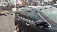 Дефлекторы окон Nissan X-Trail T32/Rogue (2014-2021) БЕЗ!!!!!!! хром молдинга