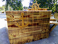 Деревянная песочница Корабль Песочницы, качели, декор для сада Изделия из дерева для Вашего дома