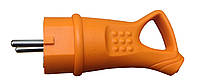 Вилка каучуковая угловая с кольцом с/з оранжевая IP44 16A ARCTIC LUMANO