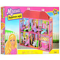 Игровой двухэтажный домик для кукол с мебелью на 6 комнат 6983 размер домика 108,5-93-37 см