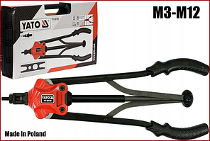 Заклепочник для різьбових заклепок дворучний М3-М12 Yato YT-36125