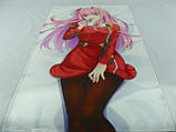 150х90см 1150грн ZERO TWO Полотенце Зеро Ту пляж сауна баня махра принт Darling in the FranХХ Милый во Франксе, фото 3
