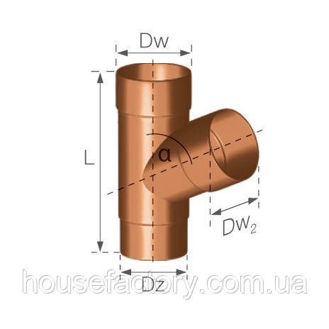Трійник 125/90 мм 67,5°, Gamrat Magnat, фото 1