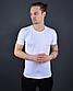 Чоловіча футболка однотонна біла Туреччина 4056, фото 2