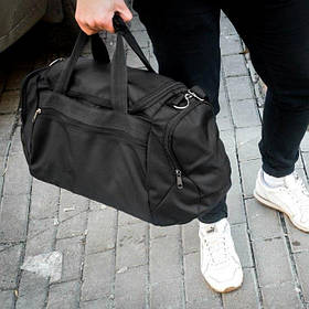 Спортивна чоловіча сумка через плече NONAME для тренувань і зали чорна