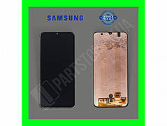 Дисплей Samsung A505 Black А50 2019 (GH82-19204A) сервісний оригінал без рамки (переклеєне скло)