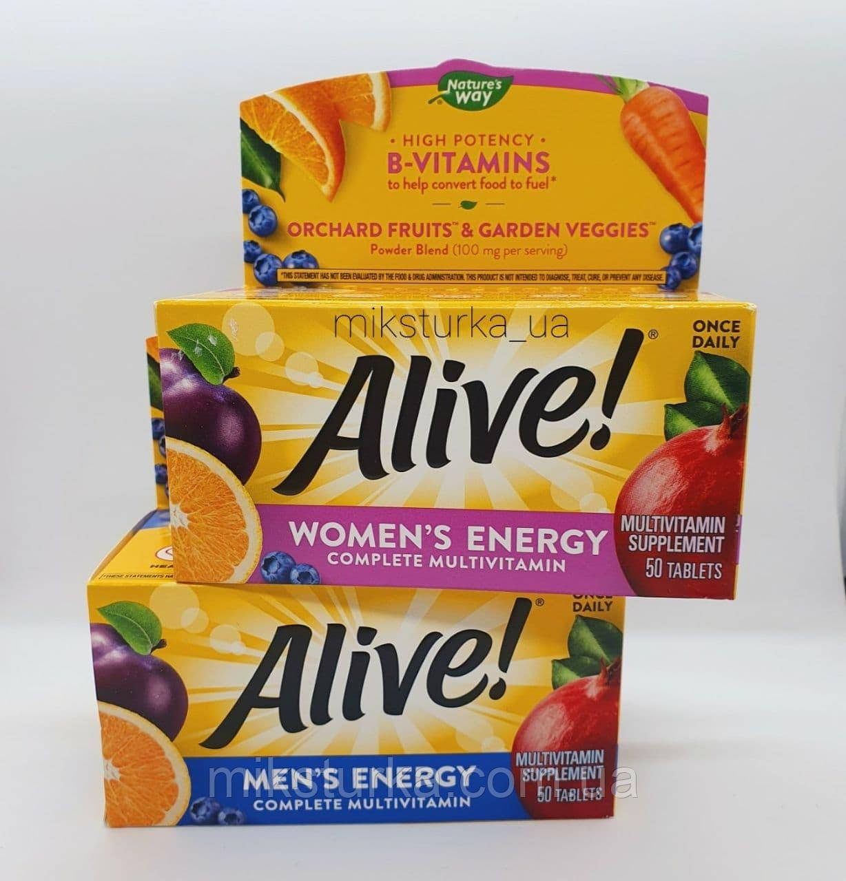Мультивітаміни для чоловіків і жінок Iherb Natures Way Alive, 50 таблеток