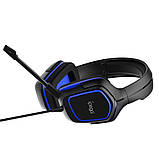 Навушники ігрові iPega Gaming PG-R006B, чорно-сині, фото 5