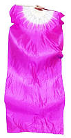 Віяло вейл для танцю з тканиною 180 см рожеве (С2871)