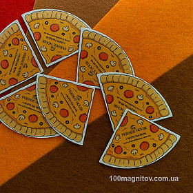 Піца на магнітах. Виготовлення магнітів довільної форми 2