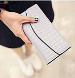 Стильний жіночий гаманець 2в1 з екошкіри сірий, фото 4