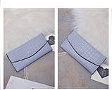 Стильний жіночий гаманець 2в1 з екошкіри сірий, фото 2