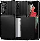 Чохол Spigen Slim Black Armor для Samsung Galaxy S21 Ultra, фото 2