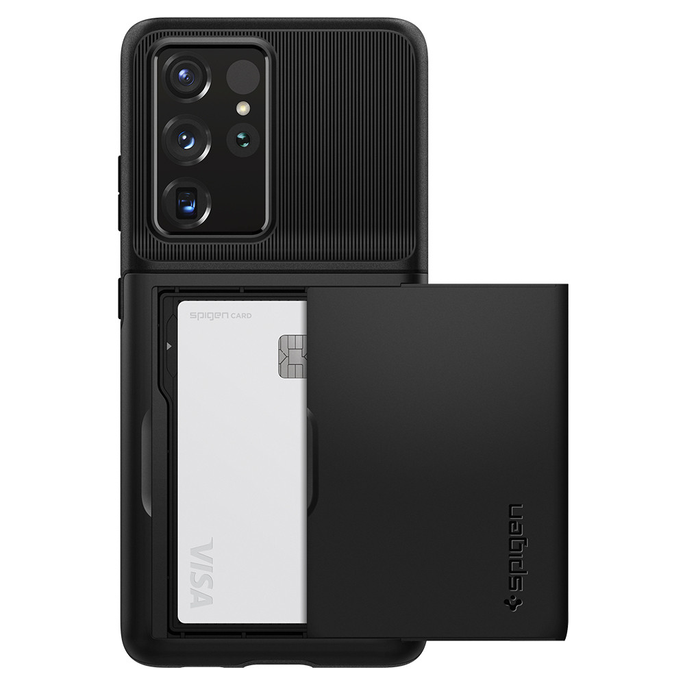 Чохол Spigen Slim Black Armor для Samsung Galaxy S21 Ultra, фото 1