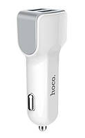 Автомобільний зарядний від прикурювача Hoco Z23 2 USB 2.4 A White (7087)