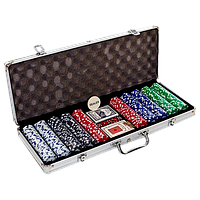 Настільна гра Johnshen Sports Покерний набір. 500 фішок. Кейс (Poker set 500 chips. Case)