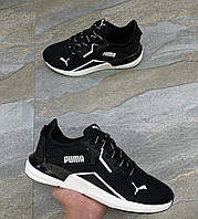 Мужские кроссовки Puma текстильные с сеткой черные р 41-46