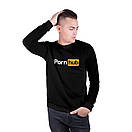 Чорний світшот | кофта з логотипом pornhub, фото 3