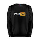 Чорний світшот | кофта з логотипом pornhub, фото 2