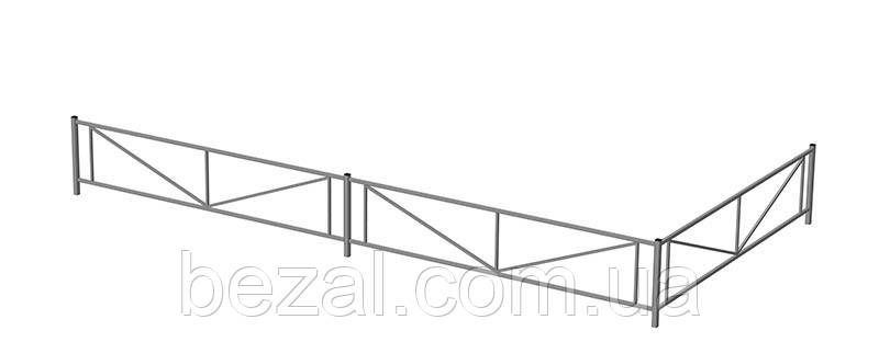 Огородження газонне ОГ-1 2000х30х400мм Kompred OL302, фото 1