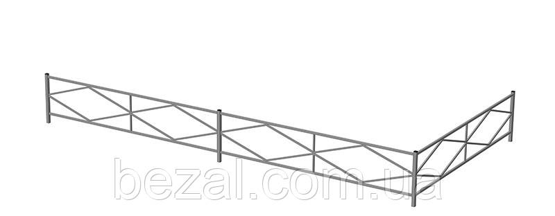 Огородження газонне ОГ-5 2000х30х400мм Kompred OL306, фото 1