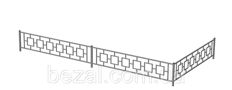Огородження газонне ОГ-10 2000х30х400мм Kompred OL311, фото 1