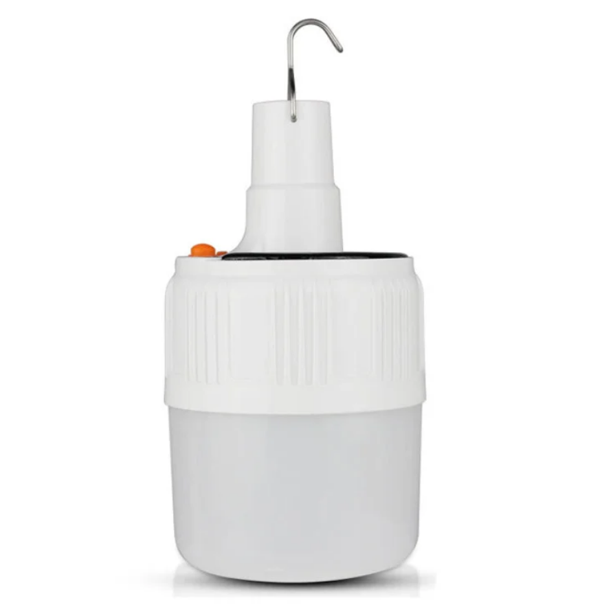 Лампа ліхтар для кемпінгу на акумуляторі, світлодіодна з гачком Біла