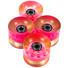Комплект коліс для Penny Board (пенні борда) з підшипником 60мм 4шт. рожеві