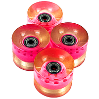 Комплект колес для Penny Board (пенни борда) с подшипником 60мм 4шт. розовые