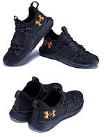 Чоловічі літні кросівки сітка Under Armour, туфлі чоловічі текстильні, кеди чорні, Літнє чоловіче взуття