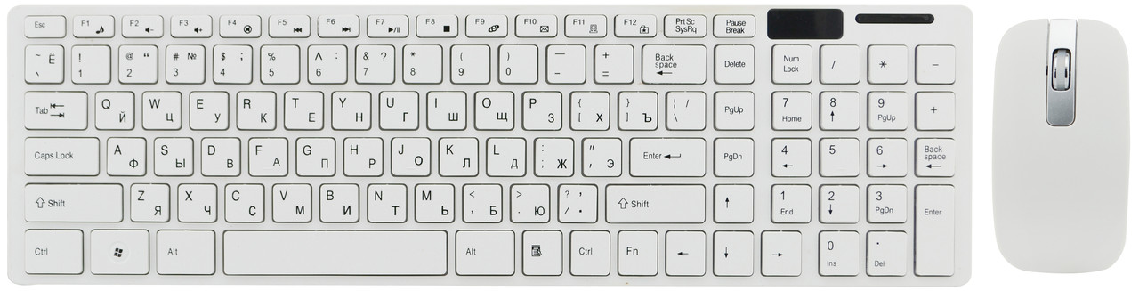 Російська бездротова клавіатура з мишкою K06 White